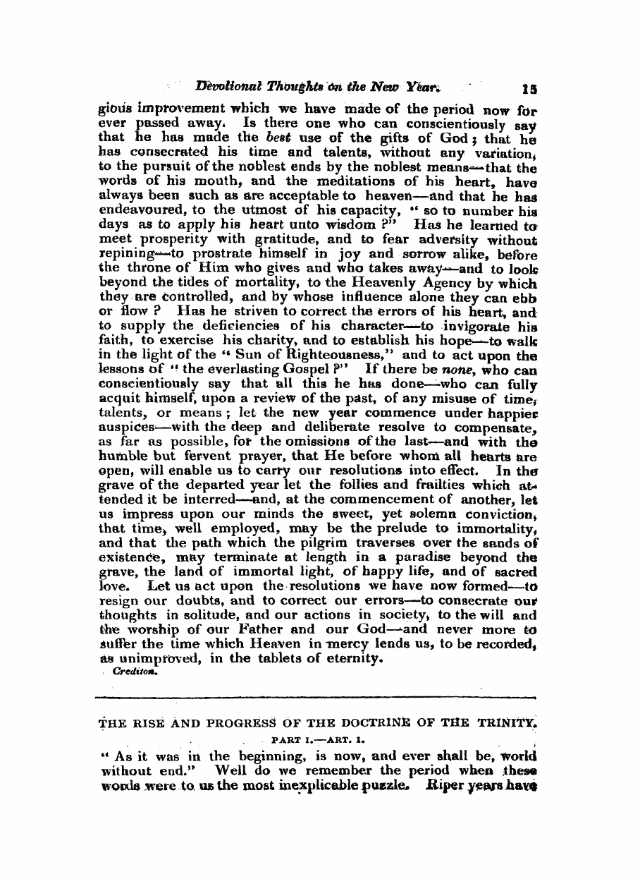 Monthly Repository (1806-1838) and Unitarian Chronicle (1832-1833): F Y, 1st edition - Untitled Article