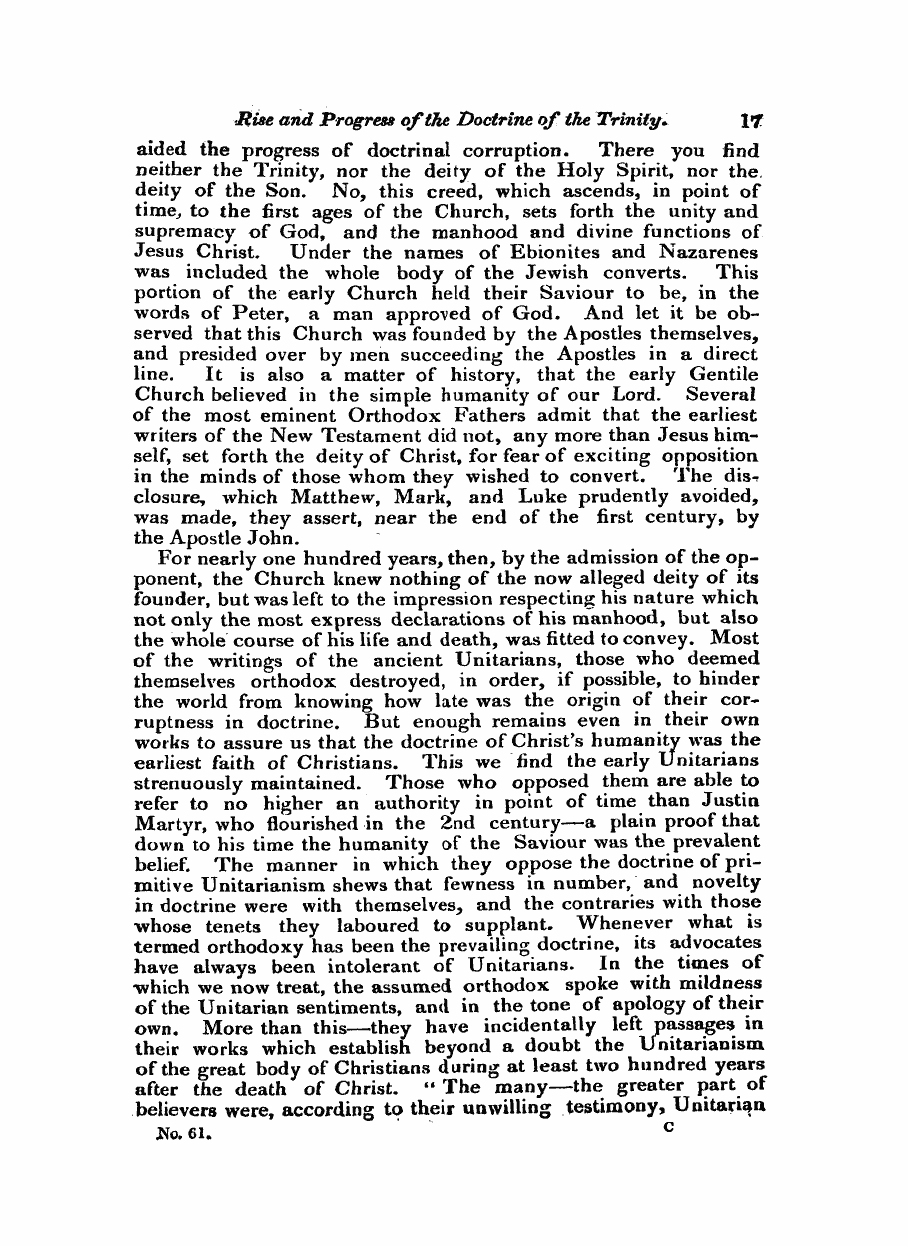 Monthly Repository (1806-1838) and Unitarian Chronicle (1832-1833): F Y, 1st edition - Untitled Article