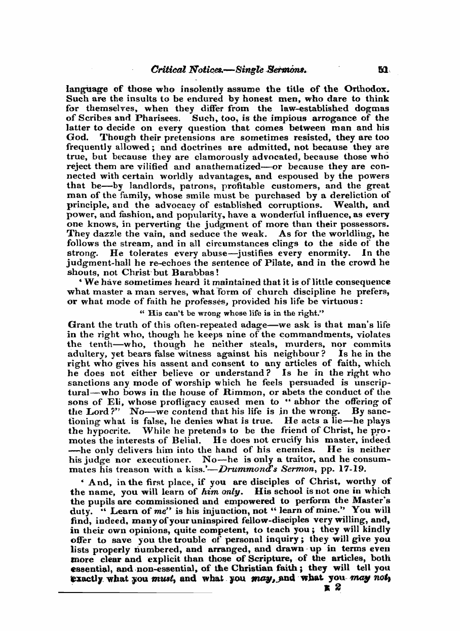 Monthly Repository (1806-1838) and Unitarian Chronicle (1832-1833): F Y, 1st edition: 51