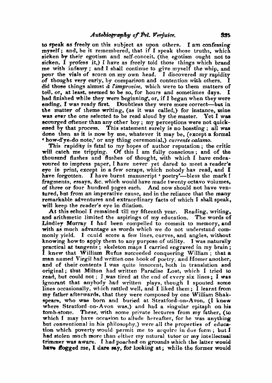 Monthly Repository (1806-1838) and Unitarian Chronicle (1832-1833): F Y, 1st edition - Untitled Article