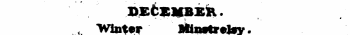 DECEMBER.. Winter MhMtrebv.