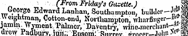 (From Friday's Gazette.) ,.,1 George Edw...