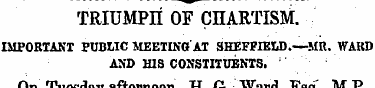 TRIUMPH OF CHARTISM. IMPORTANT PUBLIC ME...