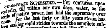 ' ' in power Swebsbded.—For centuries up...