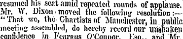 resumed his scat amid repeated rounds of...