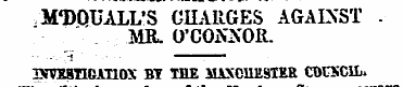 MDOUALUS CHARGES AGAINST ...ME. O'CONNOR...