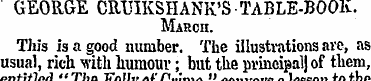 GEORGE CRUIKSHANK'S TABLE-BOOK. March. T...