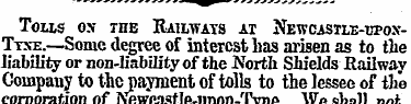 Tons ox the Railways at Newcastle-kpox-T...
