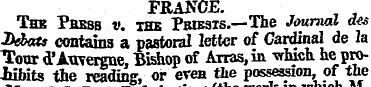 FRANCE. The Pbbsb v. the Pbiesis.— The J...