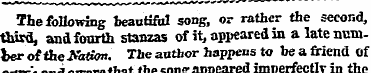 The following beautiful song, or rather ...