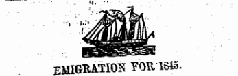 EMIGRATION TOU 1845.