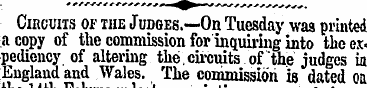 Circuits of the Judges.—On Tuesday was p...