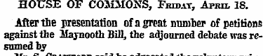 HOUSE OF COMMONS, Feidat, Aran, 18. Afte...