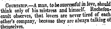 Courtship.—A man, to be successful in lo...