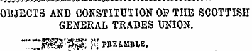 OBJECTS AND CONSTITUTION OF THE SCOTTISH...