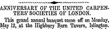 ANNIVERSARY OF THE UNITED CARPENTERS'SOC...