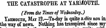 THE CATASTROPHE AT YARMOUTH. (From the T...