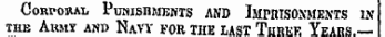 Conr-oiiAL Puhishmbbts AND ImTIUSONMENTS IN the Armt and Navy foe ihe last Three Years.—
