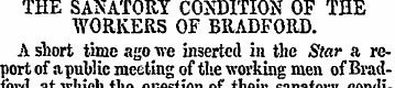 THE SANATORY CONDITION OF THE WORKERS OF...