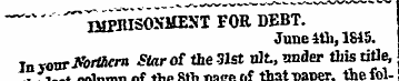'" nipKisOXMENT FOR DEBT. June 4th, 1845...