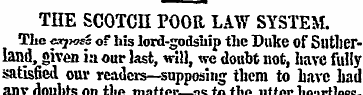 THE SCOTCH POOR LAW SYSTEM. TLe csrjtoss...