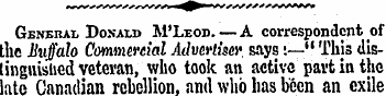 General Donald M'Leod. — A correspondent...