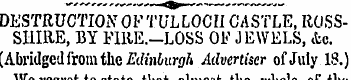 DESTRUCTION OF TULLOCII CASTLE, ROSSSHI1...