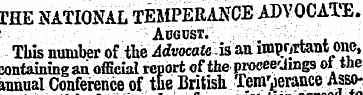 THE NATIONAL TEMPERANCE ADVOCATE ' Accos...