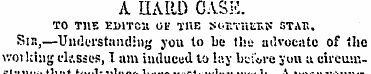 A HARD CASK. TO THE £I>1TC11 Of TUB SOEV...