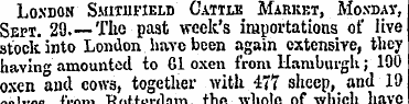 London Smixufikld Cattle Market, Monday,...