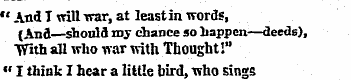 " And I will vrar, at least in words, (A...
