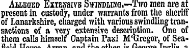 Alleged ExiusaivB Swindling.—Two men are...