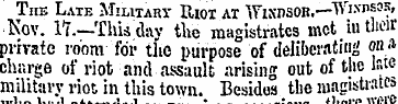 The Late Military Riot at Wisnson. —Wi.w...