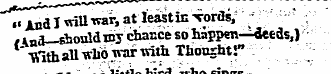•< And I *«ill *war > at le ¥ tiE ™ Ss >...