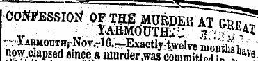 COWESSIOtf OF THE MURDER ArTn^?" YAitMOU...