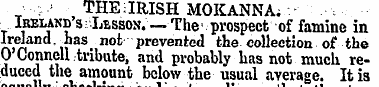 ; .• THE: IRISH MOKANNA; -'.•.-Irelands'...