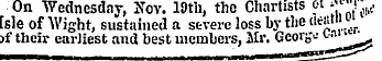 On Wednesday, Nov. 10th, the Chartists ,...
