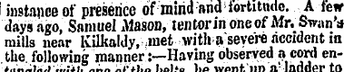 I instance of presence of mind and iorti...
