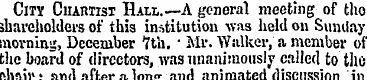 City Chartist Hall.— A general meeting o...