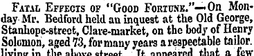 Fatal Effects of "Good Fortune."— On Mon...