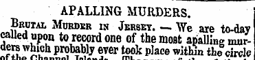 APALL1NG MURDERS. Brutal Murder in Jerse...