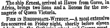 The ship Ernest, arrived at Havre from G...
