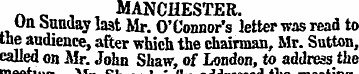 no, , MANCHESTER. Uu bunday last Mr. O'C...