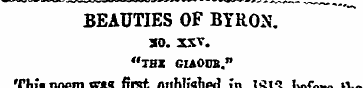 BEAUTIES OF BYRON. so. XXV. "thj cuora."...