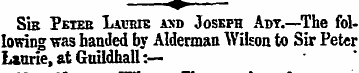 Sin Peter Laurie asd Joseph Adt.—The fol...