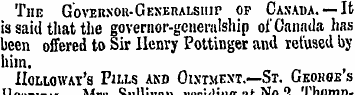 The Governor-Generalship of Canada. —It ...