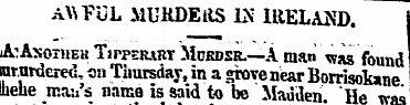 A * AFOL MURDERS IS IRELAND. jA'Asotueh ...