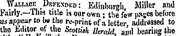 Wallace Dbtesd ed: Edinburgh, Miller and...