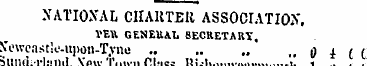 NATIONAL CHARTER ASSOCIATION, VEft GENEl...