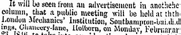 It will be seen from an advertisement in...
